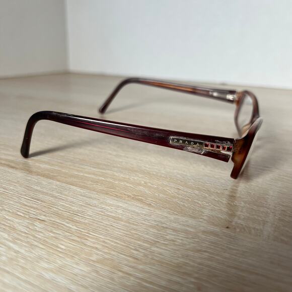 Prada VPR 15F 0AW-1O1 Eyeglasses Amber Frame PARTS ONLY 51-17-135 - Picture 11 of 11